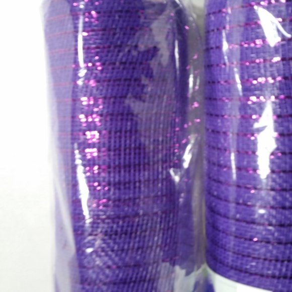 Purple Deco Mesh 21" Wreaths Crafts 3 Rolls - Picture 2 of 6